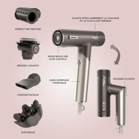 Shark sèche-cheveux SpeedStyle Pro FLEX ultra-performant et ultra-rapide, 4 embouts de coiffage, léger, ionique, sans dommage