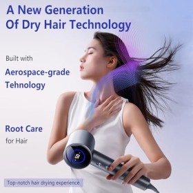 Flintronic Sèche Cheveux, 1600W Sèche-Cheveux Professionnel, 600 Millions Dions Négatifs Hair Dryer, 110 000 t/m Moteur Haut