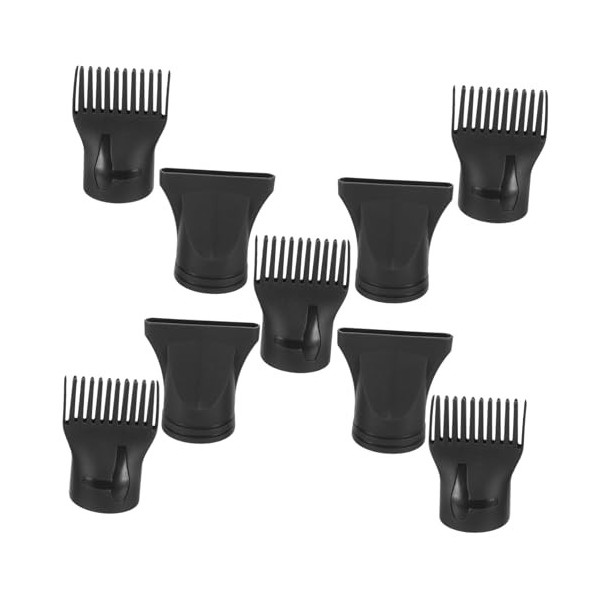 SOESFOUFU Lot de 10 embouts de coiffure pour sèche-cheveux - Peigne de fixation pour sèche-cheveux - Buse concentratrice plat