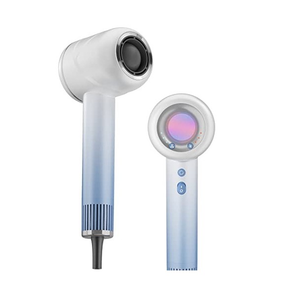 Seche Cheveux 1800W,200 Millions ionique Négatifs Seche Cheveux Professionnel,4 Températures et 3 Vitesses,Moteur Haute Vites