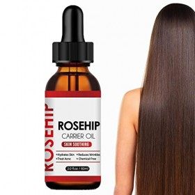 aoren Huile de Rose musquée pour Le Visage - Huile Essentielle de Rose musquée Naturelle Biologique pressée à Froid,60 ML dh