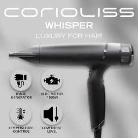 Corioliss WHISPER | Sèche-cheveux Ionique Professionnels | Ultra silencieux | Super léger 330g. |technologie ION | 7 fois plu
