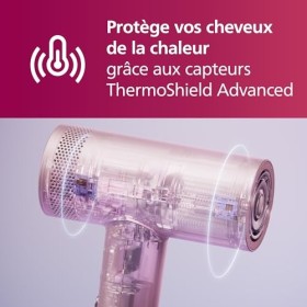 Philips Sèche-cheveux Philips High Speed 8000 Series, ThermoShield Advanced, ionique, embout de coiffage et diffuseur, soin d