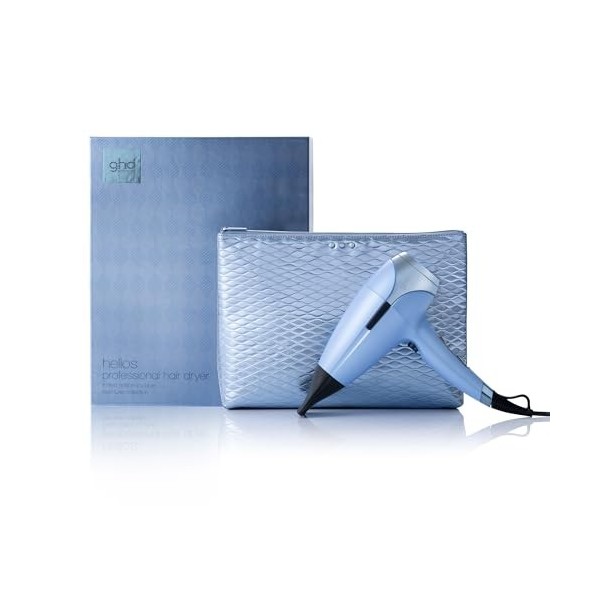 GHD - Helios, Sèche Cheveux Professionnel Bleu Glacier , Pochette incluse. Séchage Puissant & Rapide, Plus de Brillance. 220