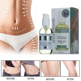 Firulab Huile de Collagène pour Le Corps,50 ML dhuile corporelle hydratante pour raffermir la Peau - Hydratant pour Le Corps