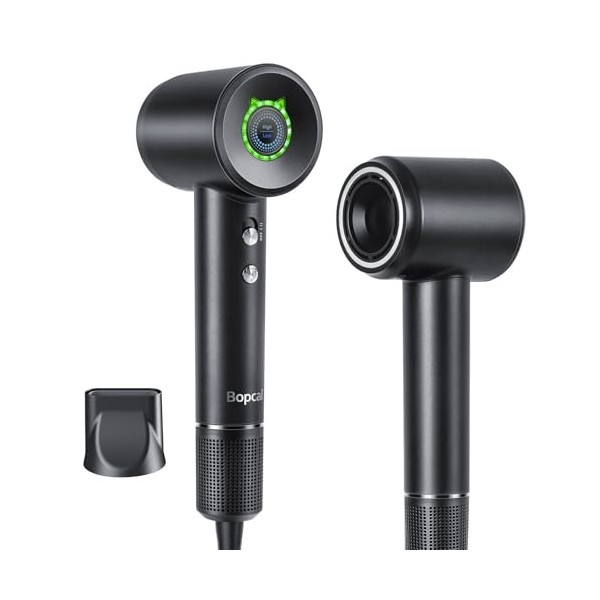 Bopcal Seche Cheveux Haute Vitesse avec Ionique - Professionnel Sèche-cheveux Séchage Rapide avec 110000UPM, Silencieux pour,