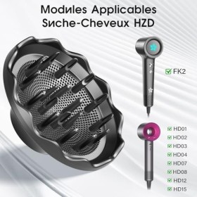 Diffuseur Seche Cheveux, Seche Cheveux Diffuseur, Diffuseur Seche Cheveux Universel, Diffuseur Hair Dryer pour Cheveux Bouclé