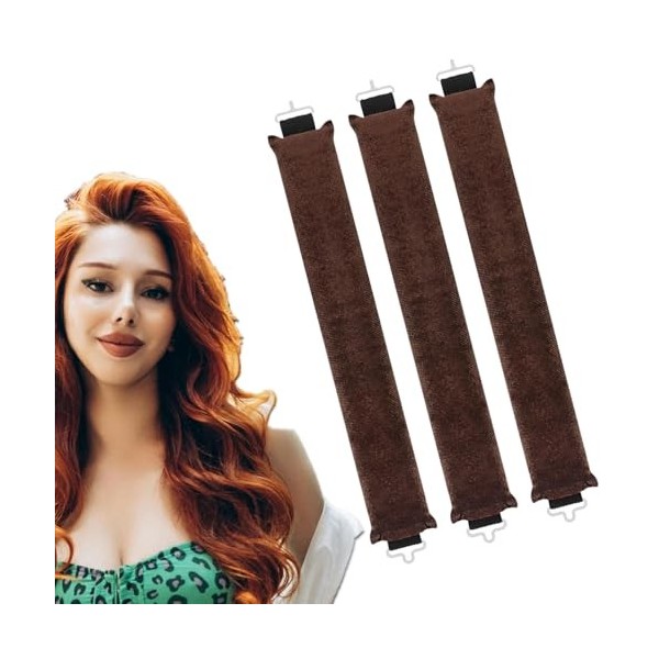 Lot de 3 bigoudis sans chaleur, sans chaleur, pour cheveux longs et moyens noir Sèche-cheveux et accessoires