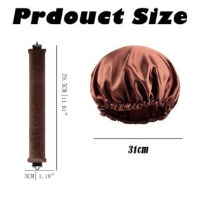 Lot de 4 tiges de soufflage sans chaleur, avec 1 bonnet de nuit en dentelle + 2 boucles pour cheveux, tiges de soufflage pend