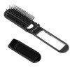 Petite brosse à cheveux pliable de voyage compacte avec miroir et pointe ronde en nylon pour femme et homme Mini brosse à che