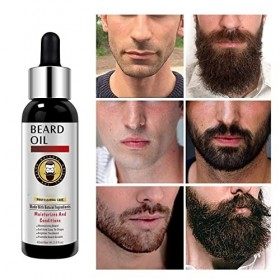 Huile de barbe pour la croissance de la barbe des hommes adoucissant la force hydratante cadeaux de remplissage de bas pour p