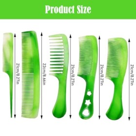 Lot de 10 peignes de coiffure à dents larges multifonctions pour démêler les cheveux longs, humides ou bouclés