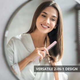 Lot de 3 brosses à cheveux pliantes et peignes, brosse à cheveux de voyage portable en plastique, peigne à cheveux de poche à