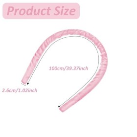 Bandeau en éponge sans chaleur, fer à friser en satin confortable, kit de cheveux ondulés réglables pour cheveux courts et lo