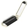 Mini brosse à cheveux de voyage, brosse à cheveux de voyage pliable avec miroir, brosse à cheveux compacte portable, mini bro