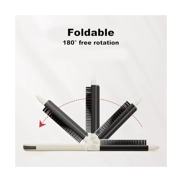 Mini brosse à cheveux de voyage, brosse à cheveux de voyage pliable avec miroir, brosse à cheveux compacte portable, mini bro