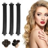 Lot de 3 bigoudis pour cheveux longs sans chaleur - En satin doux - Pour tous les types de cheveux - Outils de coiffure longs...