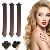 Lot de 3 bigoudis pour cheveux longs sans chaleur - En satin doux - Pour tous les types de cheveux - Outils de coiffure longs...