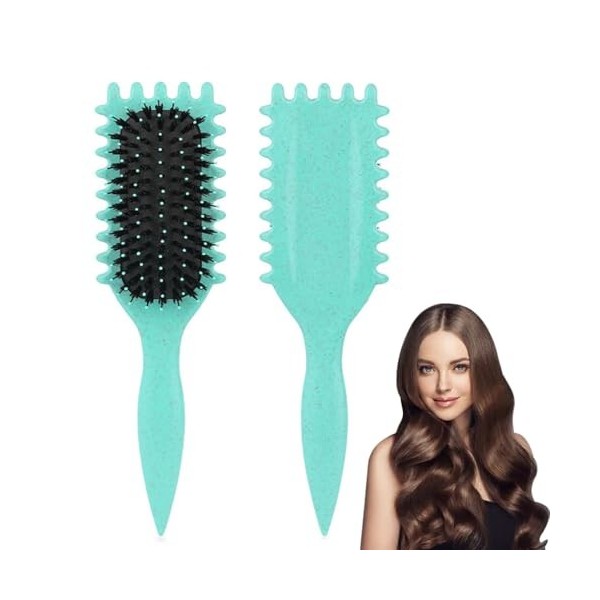 Brosse de définition de boucles, brosse à cheveux bouclés pour démêler, façonner et définir les boucles pour homme et femme -