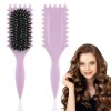 Brosse de définition de boucles, brosse à cheveux bouclés, brosse à cheveux en poils de sanglier pour femmes et filles, bross...
