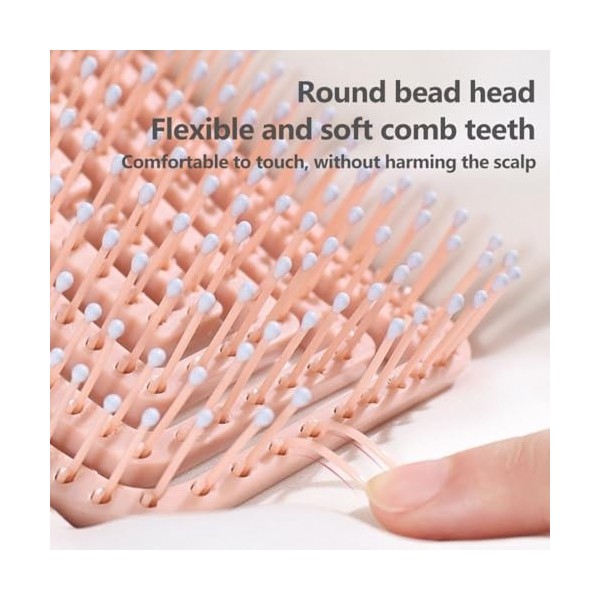 Brosse à cheveux démêlante, peigne de massage doux pour femme, démêlant les cheveux raides, bouclés, humides et secs, réduisa