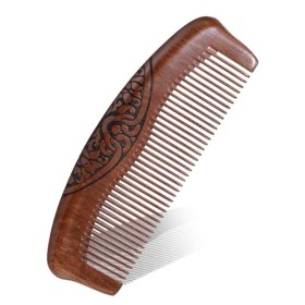 Peigne en bois pour femme - Peigne à cheveux de voyage à dents fines pour homme - Petit peigne portable de poche - Peigne en 