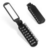 Lot de 2 brosses à cheveux de voyage avec miroir et design creux élégant pour homme et femme, brosse à cheveux portable, mini