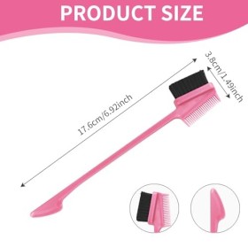 Lot de 4 brosses de contrôle des bords des cheveux, brosses à cheveux double face, brosse à cheveux 2 en 1, brosse de contrôl