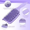 Brosse à cheveux incurvée ventilée démêlante pour homme et femme - Pour cheveux secs et humides - Séchage rapide - Brosse dém