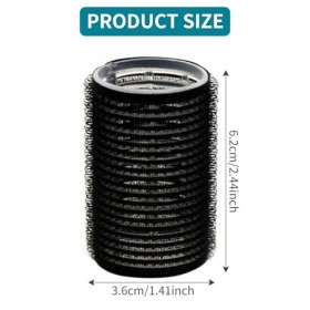 Lot de 4 bigoudis Velcro pour cheveux longs et courts - Sans chaleur, respectueux des cheveux, effet naturel, auto-agrippant