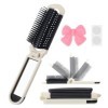 Brosse à cheveux portable, peigne pliable avec miroir amovible et pointe ronde en nylon pour voyage, maison, maquillage, mass
