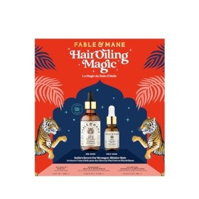 Fable & Mane Hair Oiling Magic Hair Gift Set. Contains HoliRoots Hair Oil for Dry Damaged Hair 55ml, Smooth & Shine Hair Oil 
