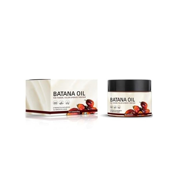Batana Oil Hair Treatment, Hydrate et Répare les Racines, Crème Batana, Thicker And Fuller Hair 120ml 1PCconditioner3-4