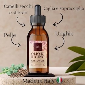 Huile de Ricin Bio 100ml - Pure, Naturelle, Pressée à Froid - Castor Oil pour Soin Cheveux, Cils, Sourcils, Ongles, Barbe - S