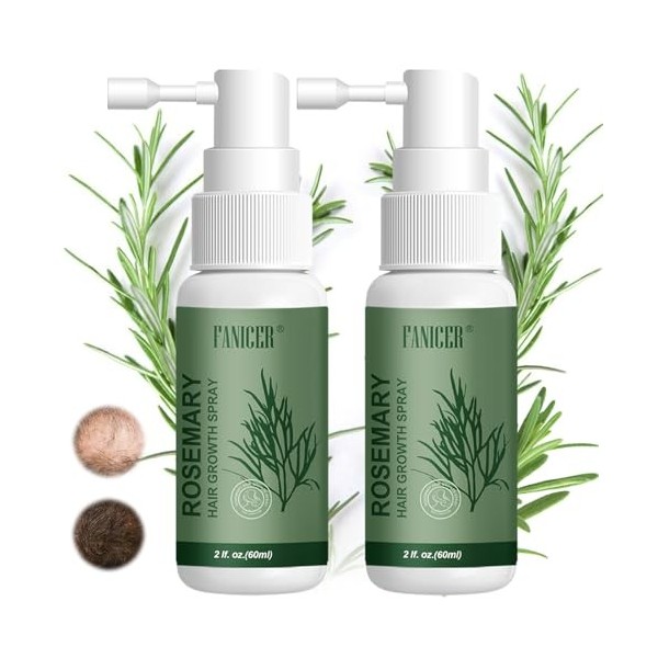 60ml Huile Romarin Pour La Croissance Des Cheveux, Huile Pousse Cheveux, Serum Cheveux, Fortifier et À Favoriser La Pousse De