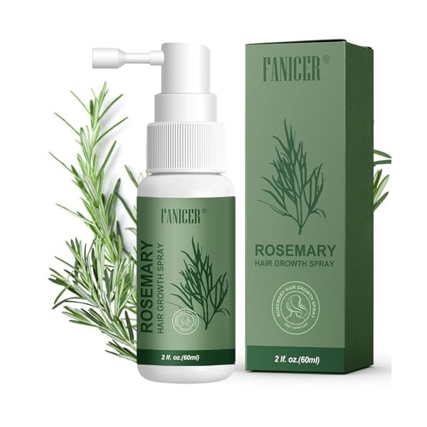 60ml Huile Romarin Pour La Croissance Des Cheveux, Huile Pousse Cheveux, Serum Cheveux, Fortifier et À Favoriser La Pousse De