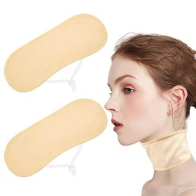 Lot de 2 paquets dhuile de ricin pour le cou, réutilisables et biologiques - Compresse dhuile de ricin réglable pour le con