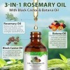 Huile de Romarin et Ricin et Batana pour Cheveux 3 en 1 pour Stimule la Croissance des Cheveux, Nourrir le Cuir Chevelu e Ren