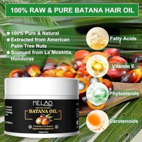 Huile de Batana pour Cheveux, 100% Pur Batana Oil for Hair Growth, Huile de Batana Bio pour la Croissance des Cheveux, Prévie