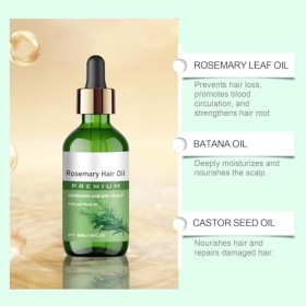 Soins des Cheveux et Huile, 2Pcs Huile Capillaire au Romarin, Huile Capillaire pour une Pousse des Cheveux Très Rapide, Nourr