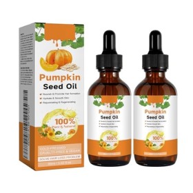Soins des Cheveux et Huile, 2Pcs Huile Capillaire à lExtrait de Pépins de Courge, pour une Pousse des Cheveux Très Rapide, N