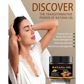 Huile de croissance capillaire Batana, huile de croissance capillaire pressée à froid non raffinée, prévient la perte de chev