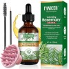 120ml Huile de romarin pour cheveux,Mélange dhuiles essentielles, Adapté à la croissance des cheveux, Pour les femmes et les