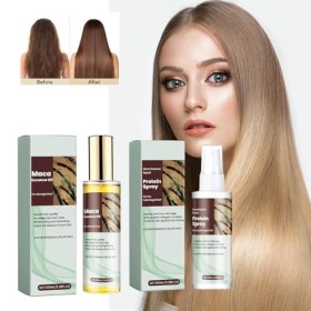 Grgowe 2Pc Collagen Hair Oil,Soins Capillaires Au Collagène,Collagen Hair Mask Hair Oil,Huile De Traitement Des Cheveux,Colla