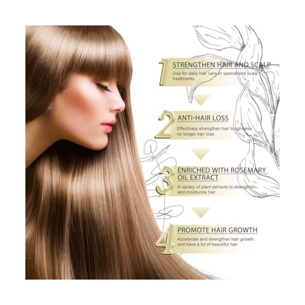 huile de romarin pour cheveux pour cils, sourcils, visage, soins de la peau, massage du corps Aromathérapie huile de romarin 