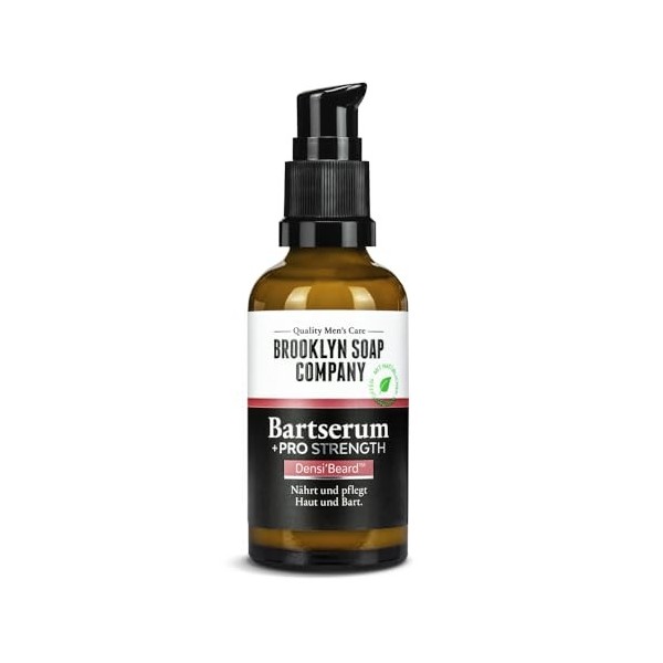 Brooklyn Soap Company, Sérum Barbe Activateur +Pro Strength 50 ml - Sérum pour la Pousse de la Barbe - Beard Growth Serum pou