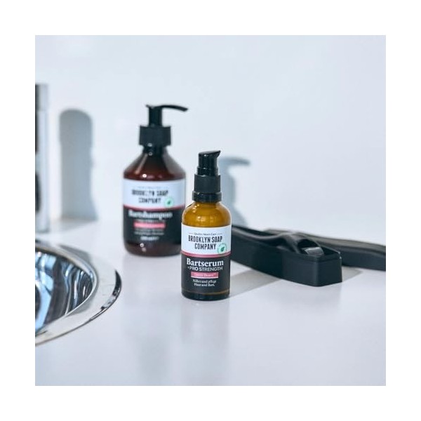 Brooklyn Soap Company, Sérum Barbe Activateur +Pro Strength 50 ml - Sérum pour la Pousse de la Barbe - Beard Growth Serum pou