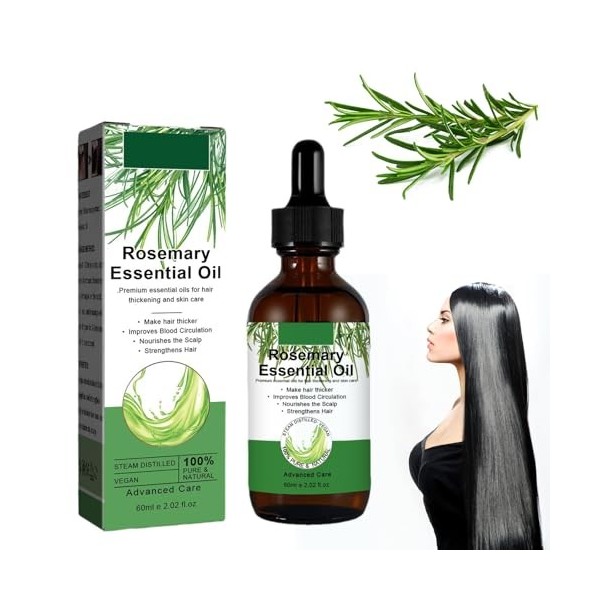 Huile De Romarin Pour Cheveux, Hair Growth Oil, Huile Essentielle Romarin, Rosemary Oil For Hair Growth, Huile Essentielle De