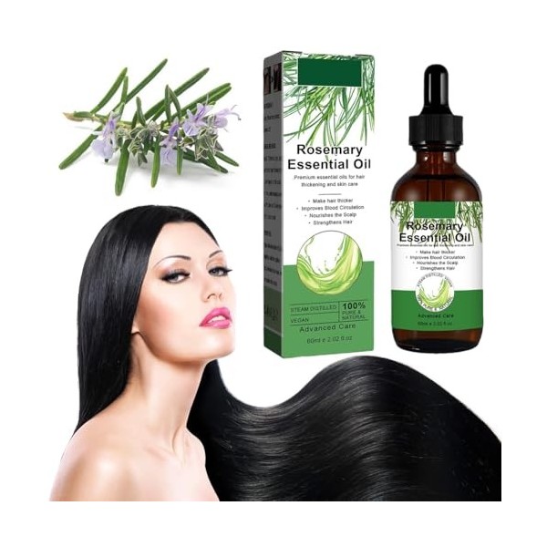Huile De Romarin Pour Cheveux, Hair Growth Oil, Huile Essentielle Romarin, Rosemary Oil For Hair Growth, Huile Essentielle De
