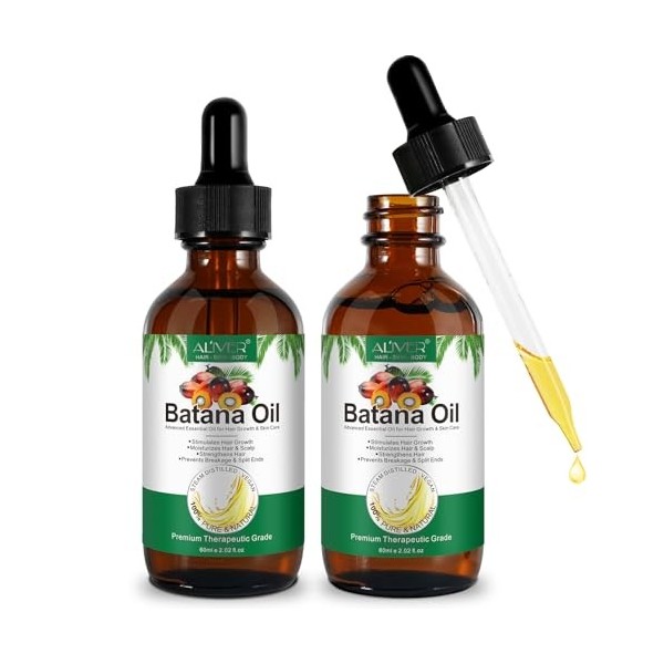 2 Pack huile de batana - Batana Hair Oil, Batana Oil Der natürliche organische druck des körpers unterstützt das haar, die ha